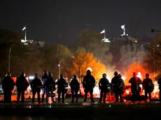 One stabbed and 20 arrested as Trump supporters descend on DC