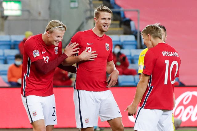 Norway stars Martin Odegaard and Erling Haaland