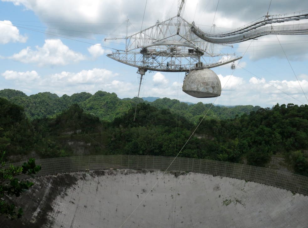 <p>Vista del Observatorio de Arecibo, uno de los telescopios más importantes del mundo, en Puerto Rico, el 13 de julio de 2016.</p>