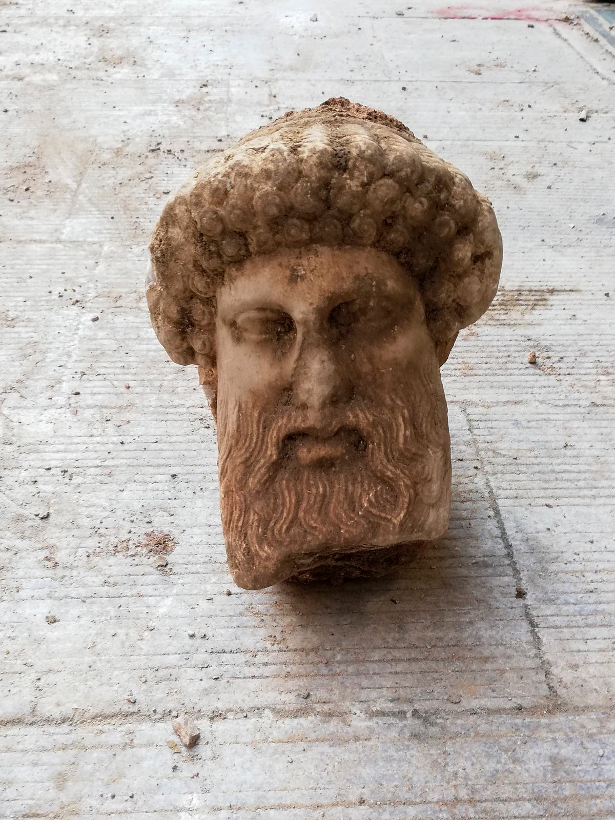 Ancient Greek god's bust found during Athens sewage works