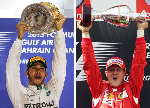 Lewis Hamilton equalled Michael Schumacher’s record of seven world championships