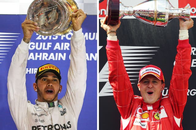 Lewis Hamilton equalled Michael Schumacher’s record of seven world championships