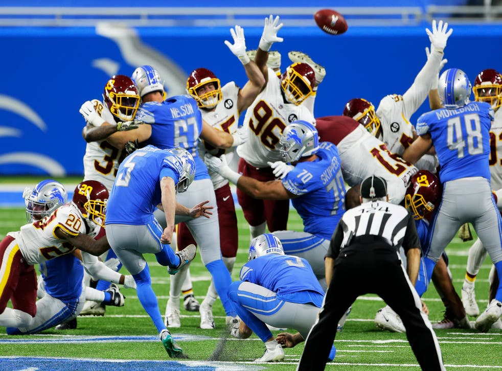 <p>Matt Prater conectó un gol de campo de 59 yardas de último segundo para darle el triunfo a los Lions. </p>