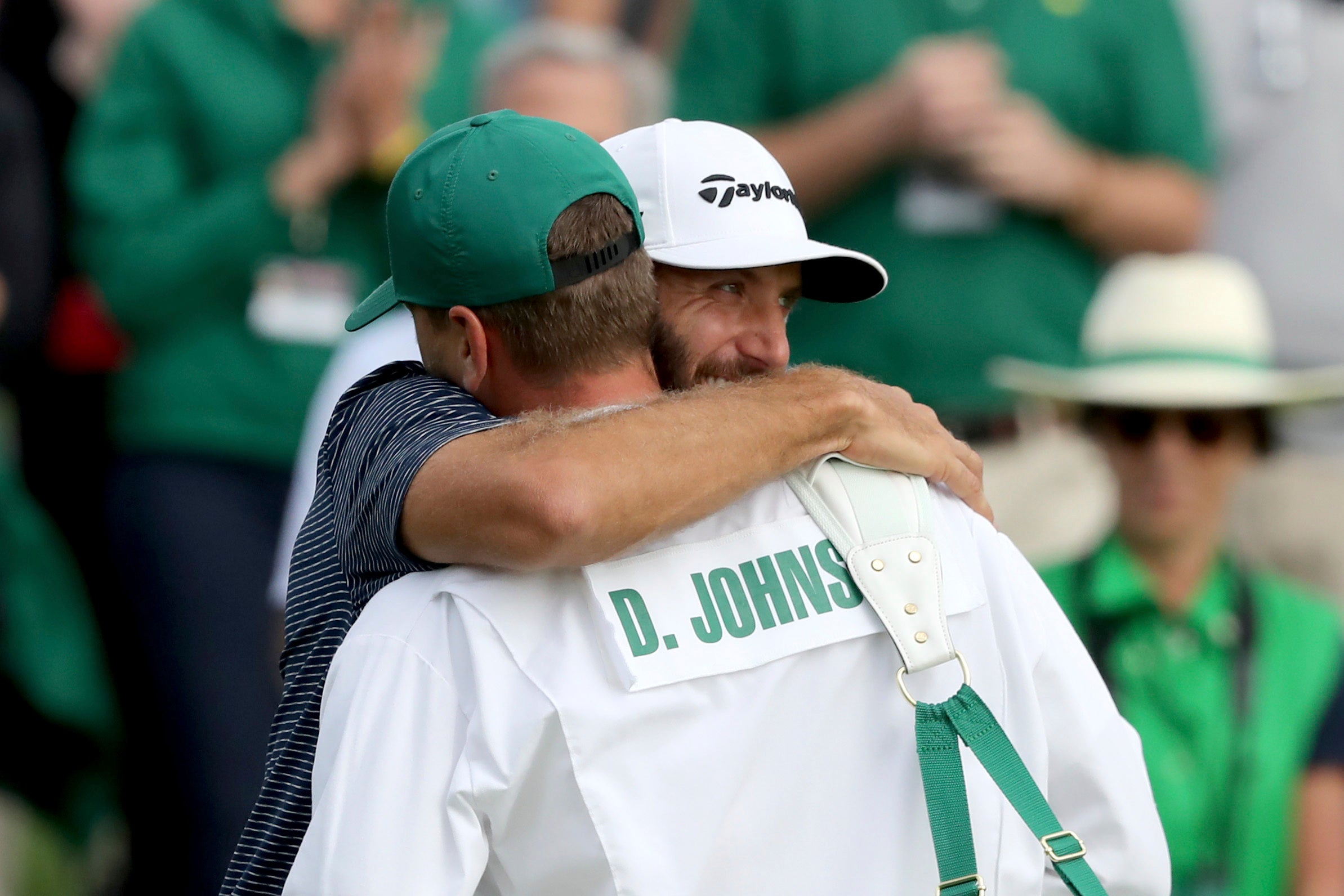 Dustin Johnson shared his victory with brother and caddie Austin