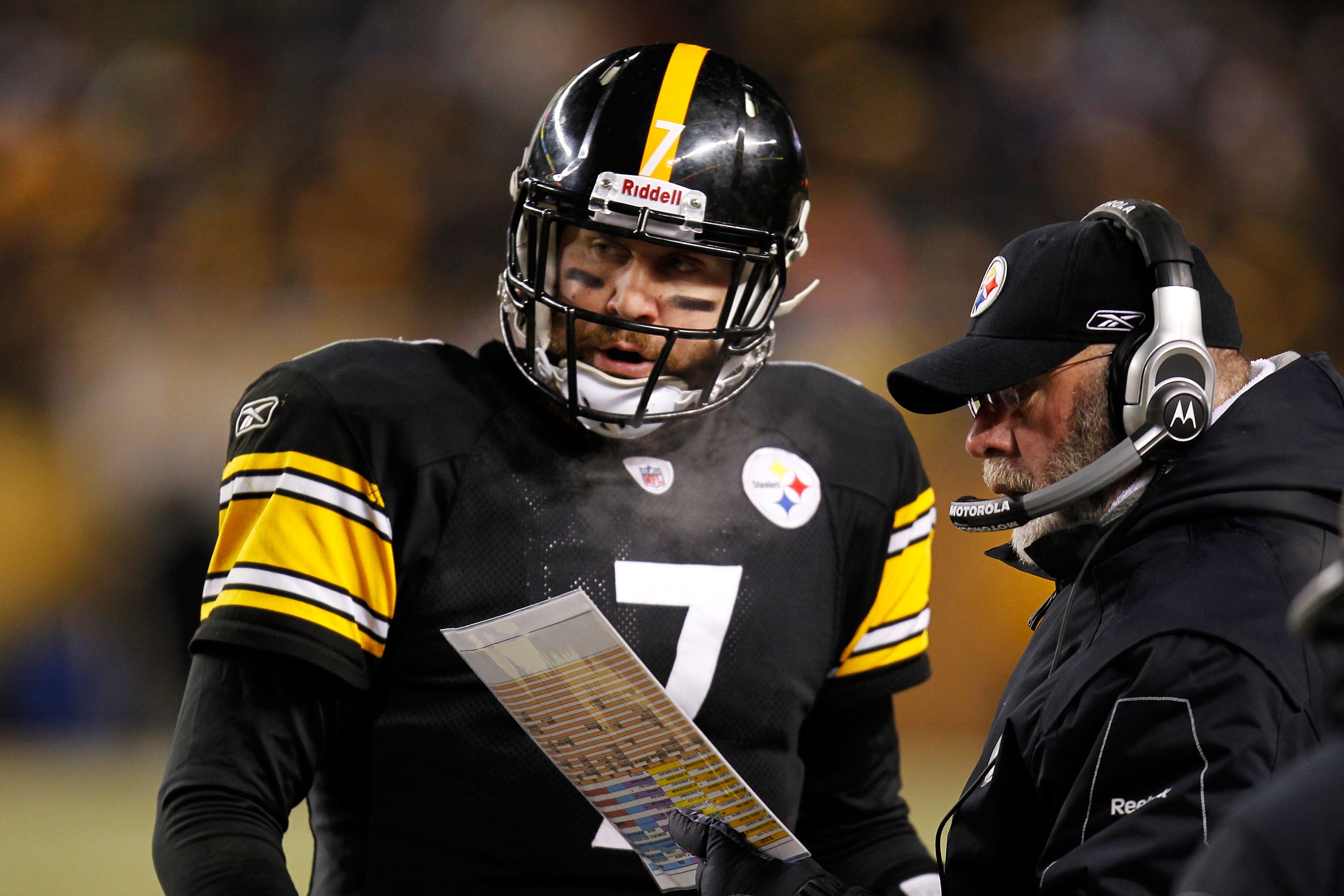 Ben Roethlisberger with coach Bruce Arians in 2011