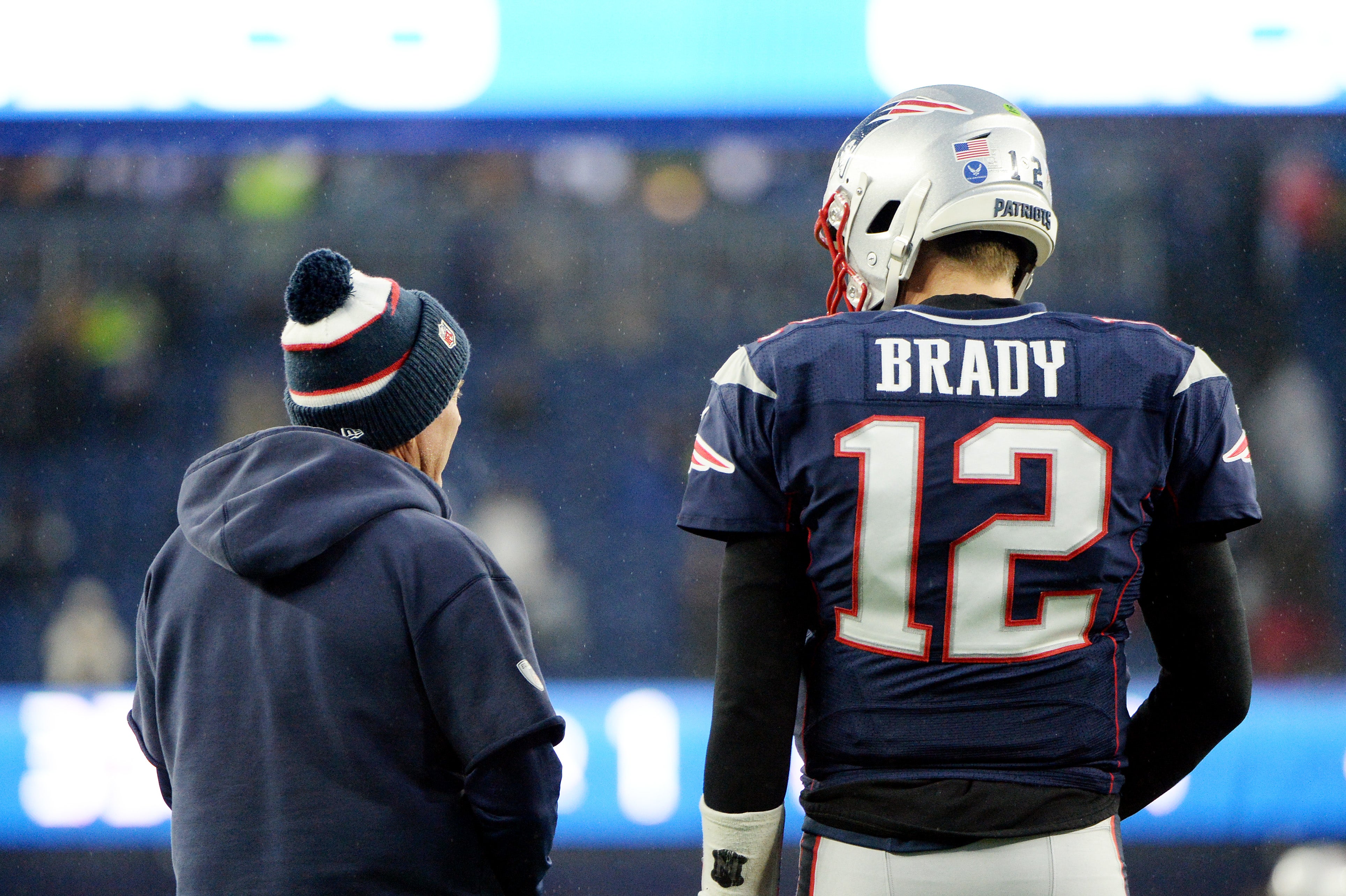 Belichick and Brady during their time together at the Patriots