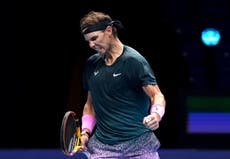 Nadal off to good start but players feel absence of fans at ATP Finals