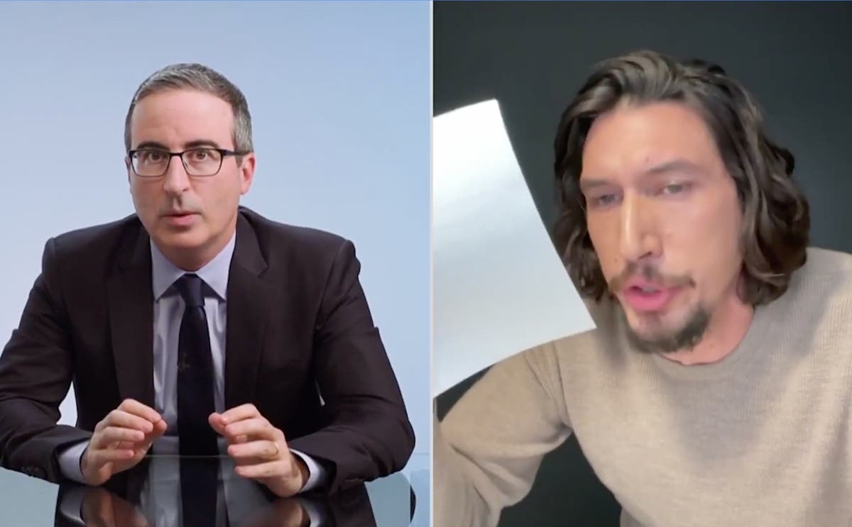 Adam Driver confronts John Oliver over ‘strange’ obsession with him in hilarious sketch: ‘You deeply weird, small, small thing’