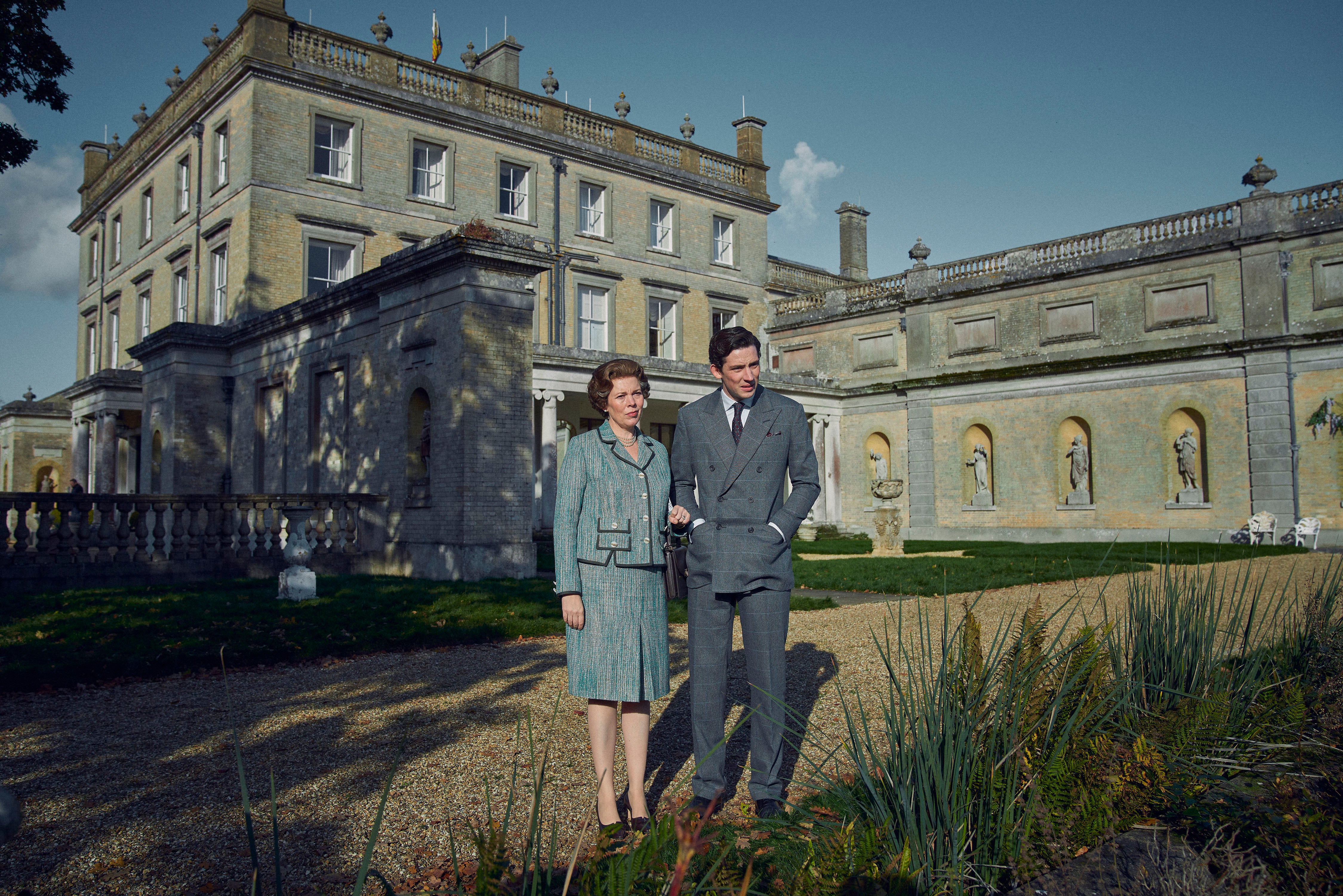 The Queen and Prince Charles at Highgrove, filmed at Somerley House