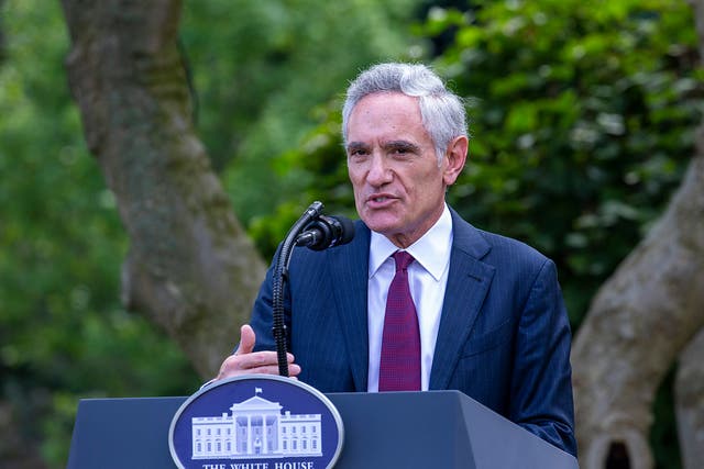 Dr Scott Atlas, advisor to President Donald Trump delivers an update on the nations coronavirus testing strategy in the Rose Garden of the White House on 28 September 2020 in Washington, DC