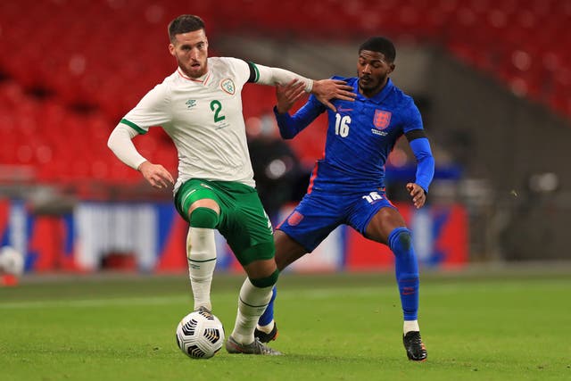 Matt Doherty in action for Ireland against England last week