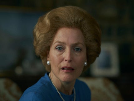 Gillian Anderson as Margaret Thatcher in ‘The Crown’