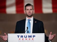 Eric Trump lambasted for saying Trump rallies show ‘rigged’ election