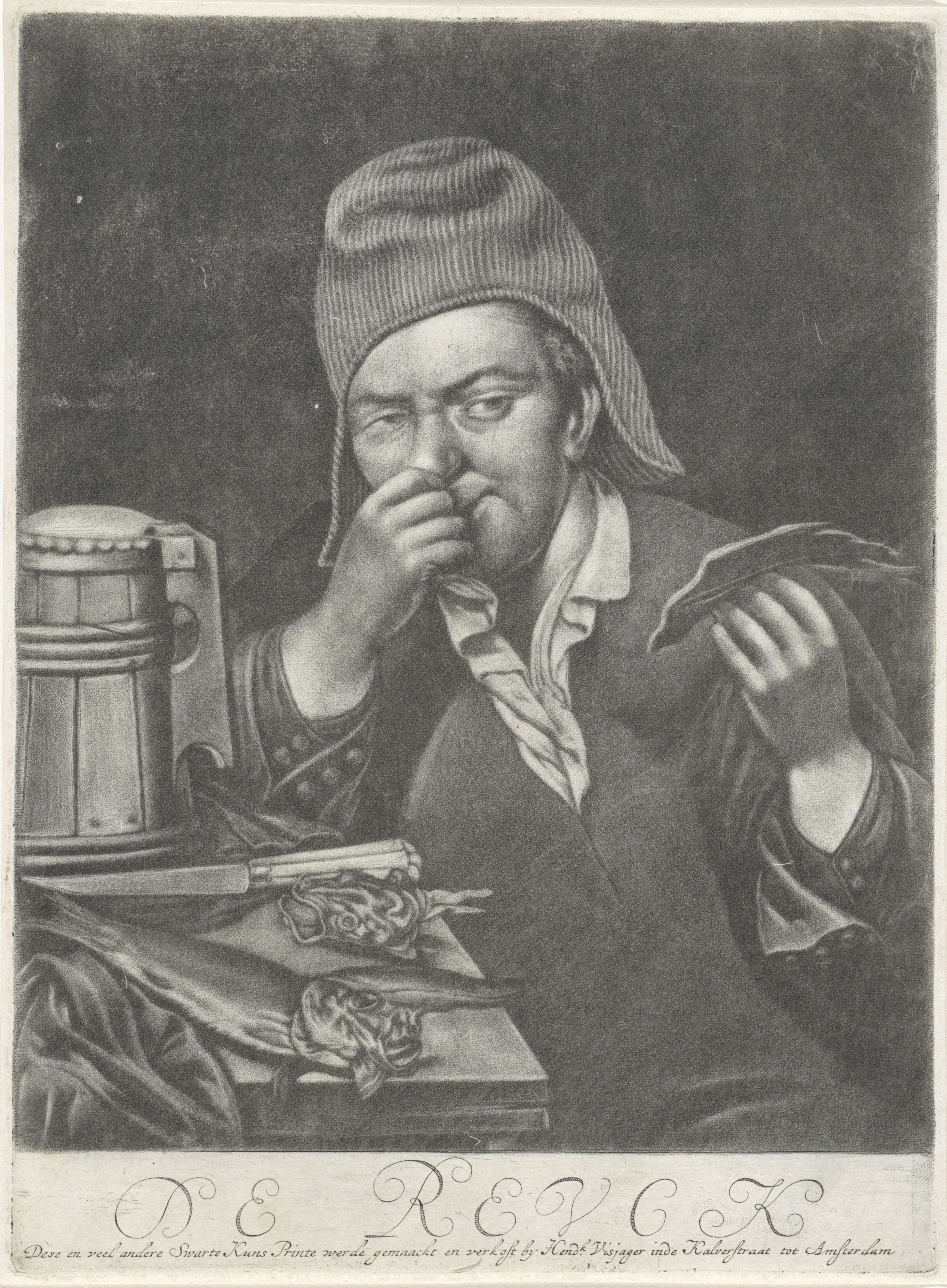 Depiction of the sense of smell painted around 1680 - the artist is not known.