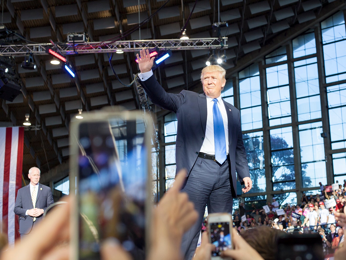 Donald Trump at one of his last 2016 campaign rallies in North Carolina