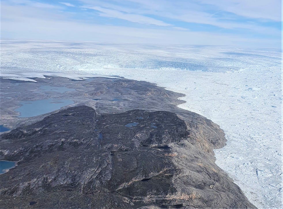 Photo of Jakobshavn Isbræ, one of Greenland’s largest glaciers
