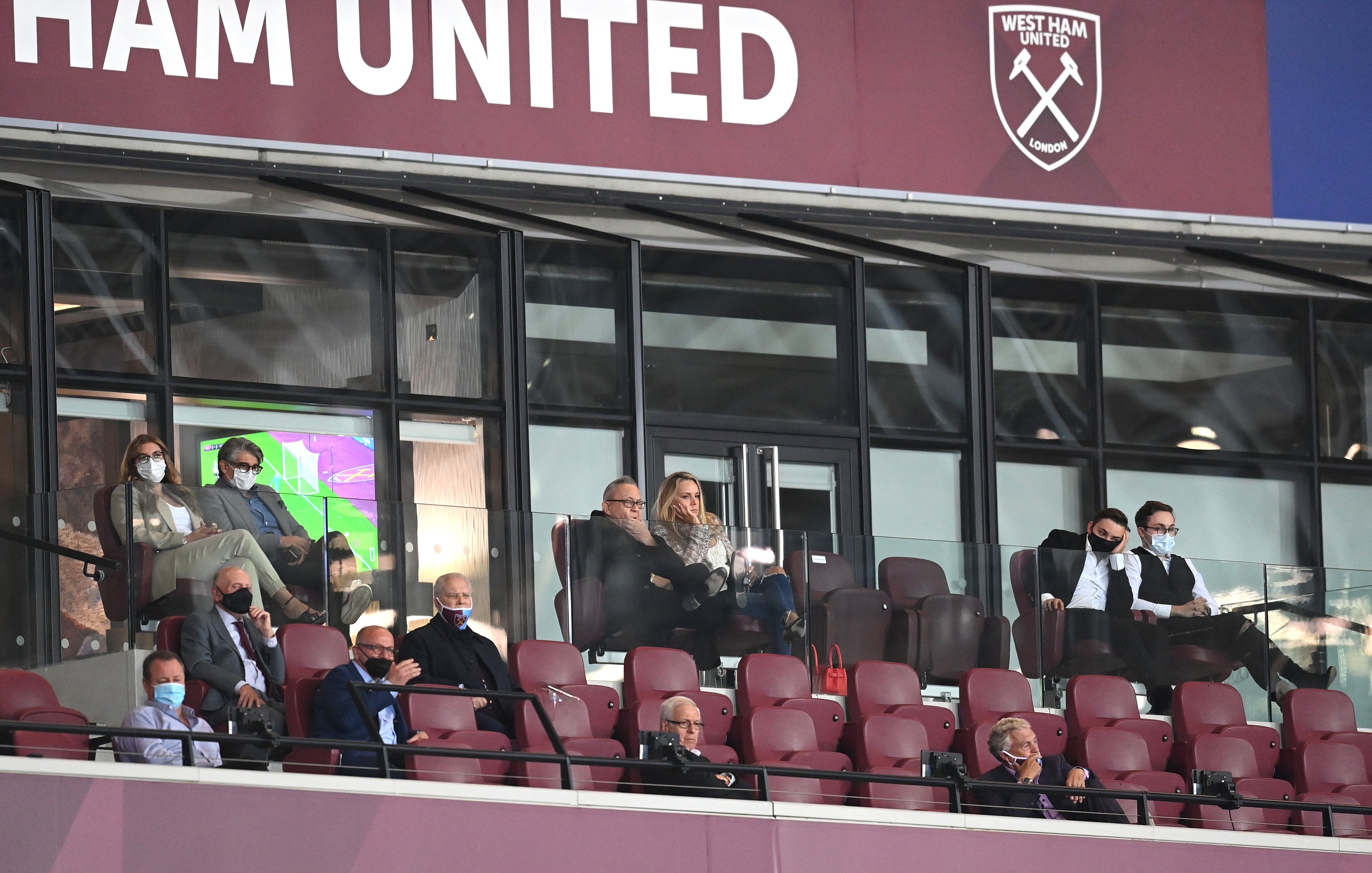 Karren Brady (left) says West Ham are losing up to £2m per match without fans