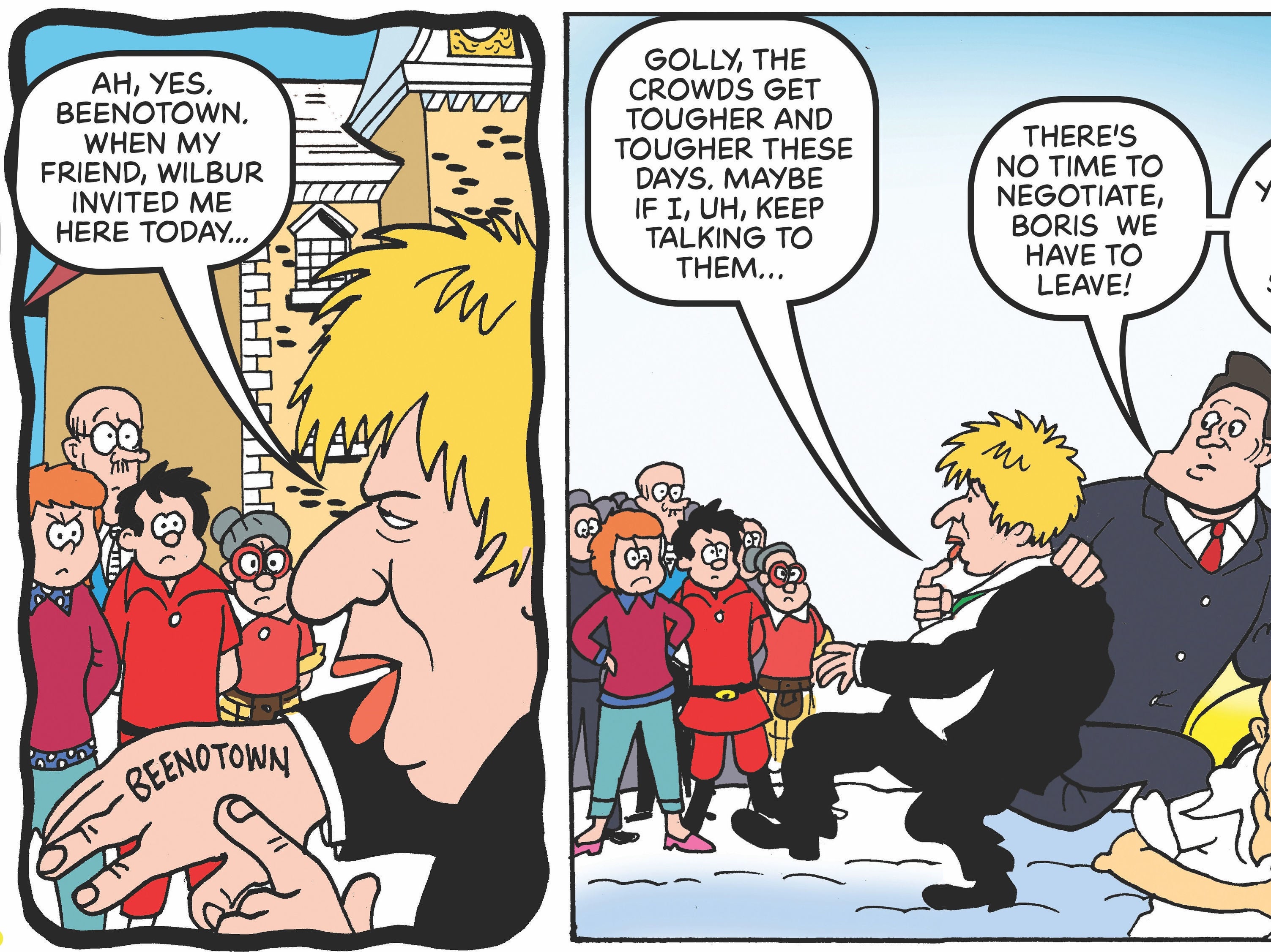 Boris Johnson parodied in the new adult-themed edition of The Beano