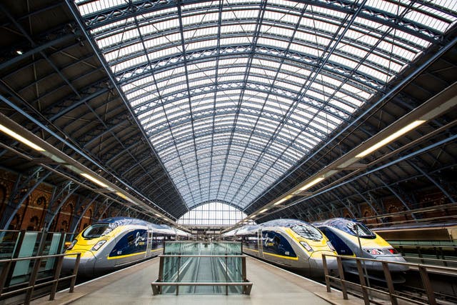 Eurostar has seen a 95 per cent fall in traffic since March