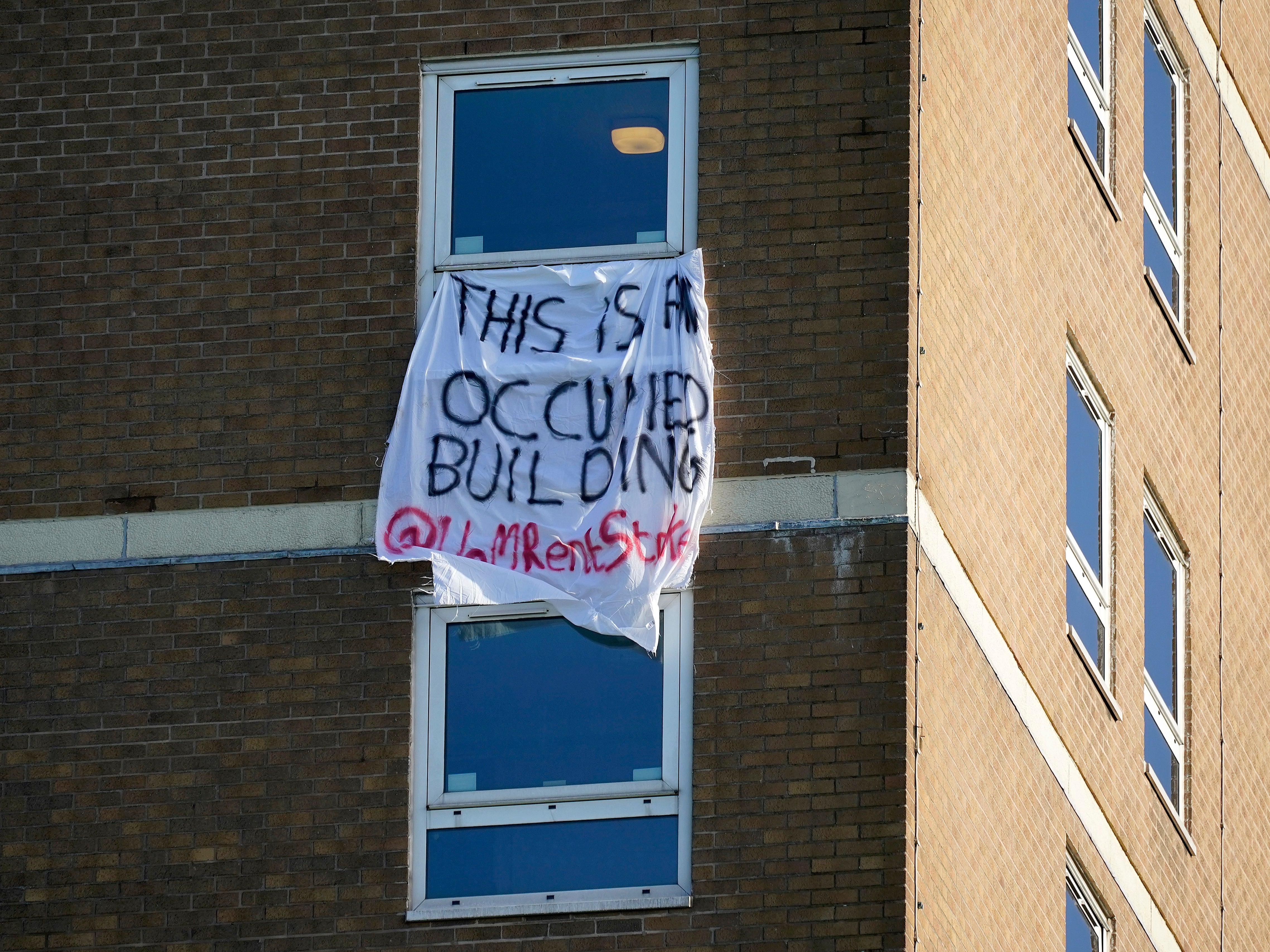 Students have occupied an accommodation tower block at the University of Manchester
