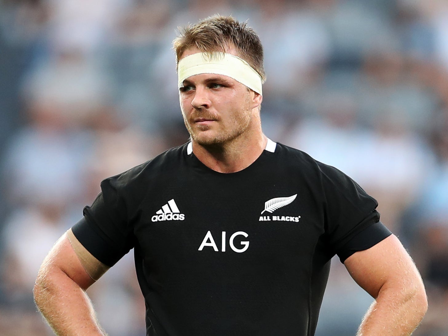 New Zealand captain Sam Cane reacts to his side’s defeat by Argentina