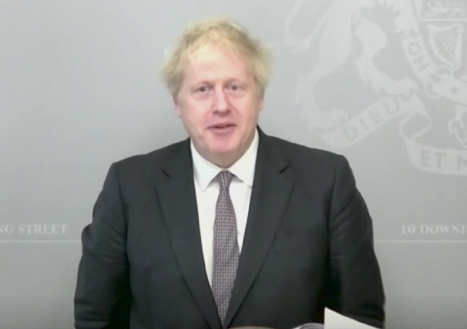 Mr Johnson attended Prime Minister’s Questions ‘virtually’ today