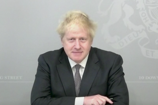 <p>Boris Johnson takes part in PMQs by video link on Wednesday</p>