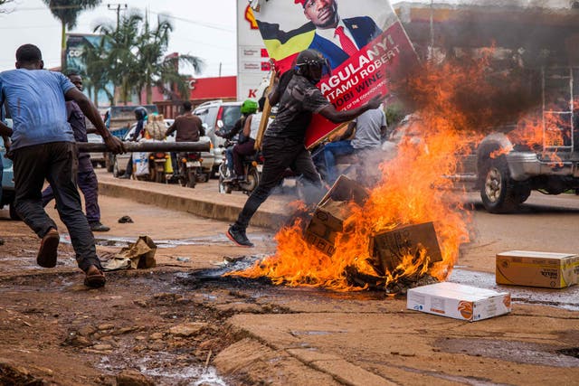 Protests have erupted in Uganda’s capital following Bobi Wine’s arrest