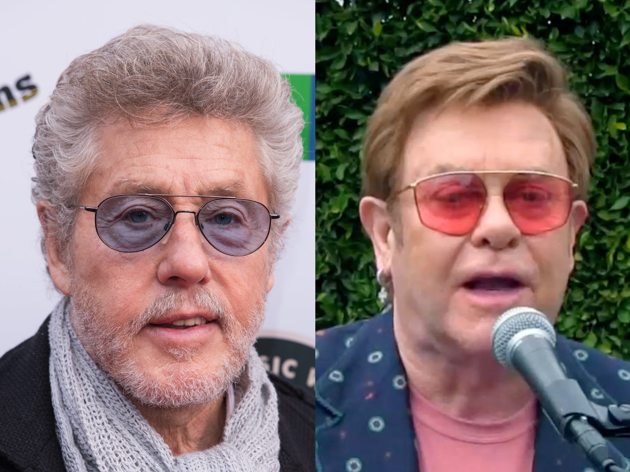 Roger Daltrey (left) and Elton John have both spoken out against the visa situation