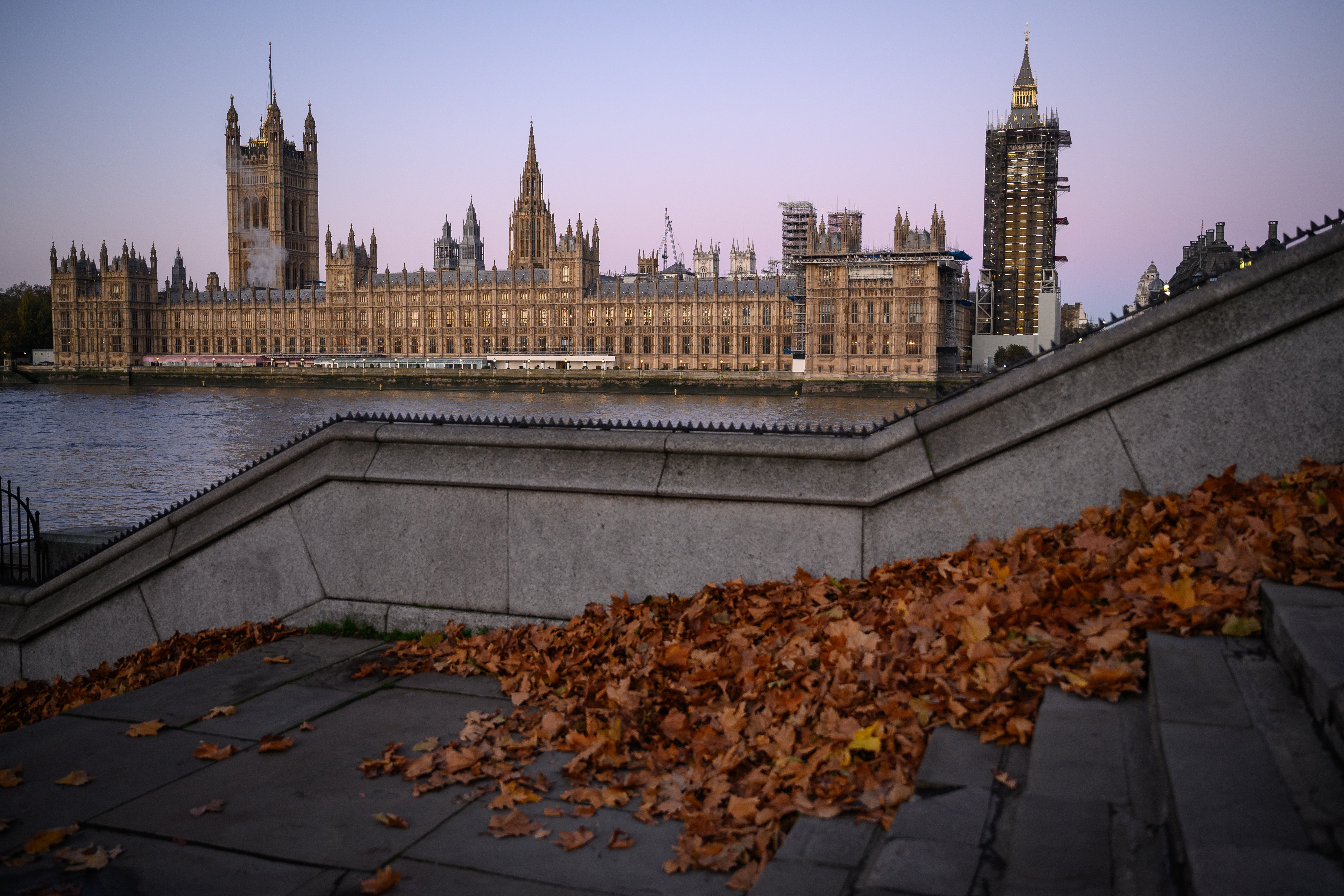 The Houses of Parliament are seen as the sun rises over Westminster on November 04, 2020 in London, England. The Commons Procedure Committee has called for virtual participation in Commons debates to be made ‘uniform’.