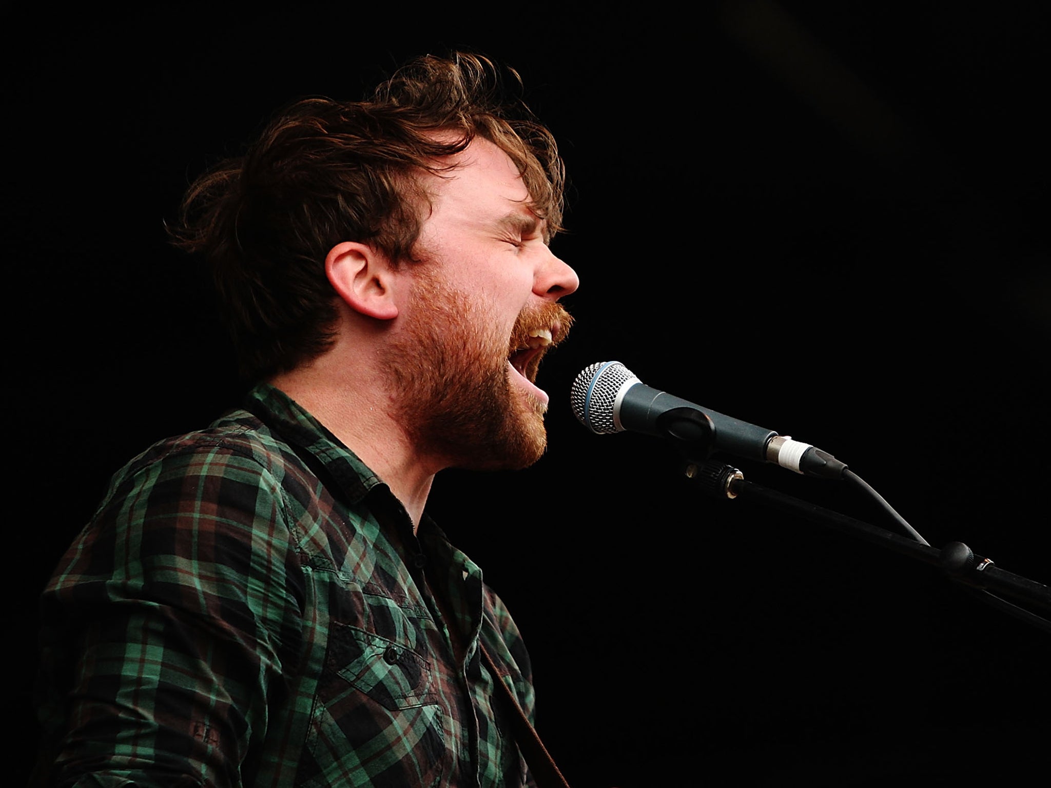 Scott Hutchison of Frightened Rabbit performs onstage