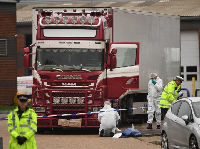 <p>Thirty-nine Vietnamese people were found dead in a lorry in Grays, Essex, last year</p>