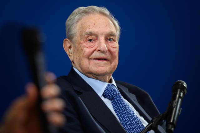 <p>George Soros at the World Economic Forum in January 2020</p>