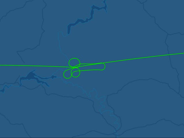 Flight DP407 had an unusual flight path
