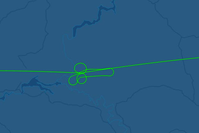 Flight DP407 had an unusual flight path