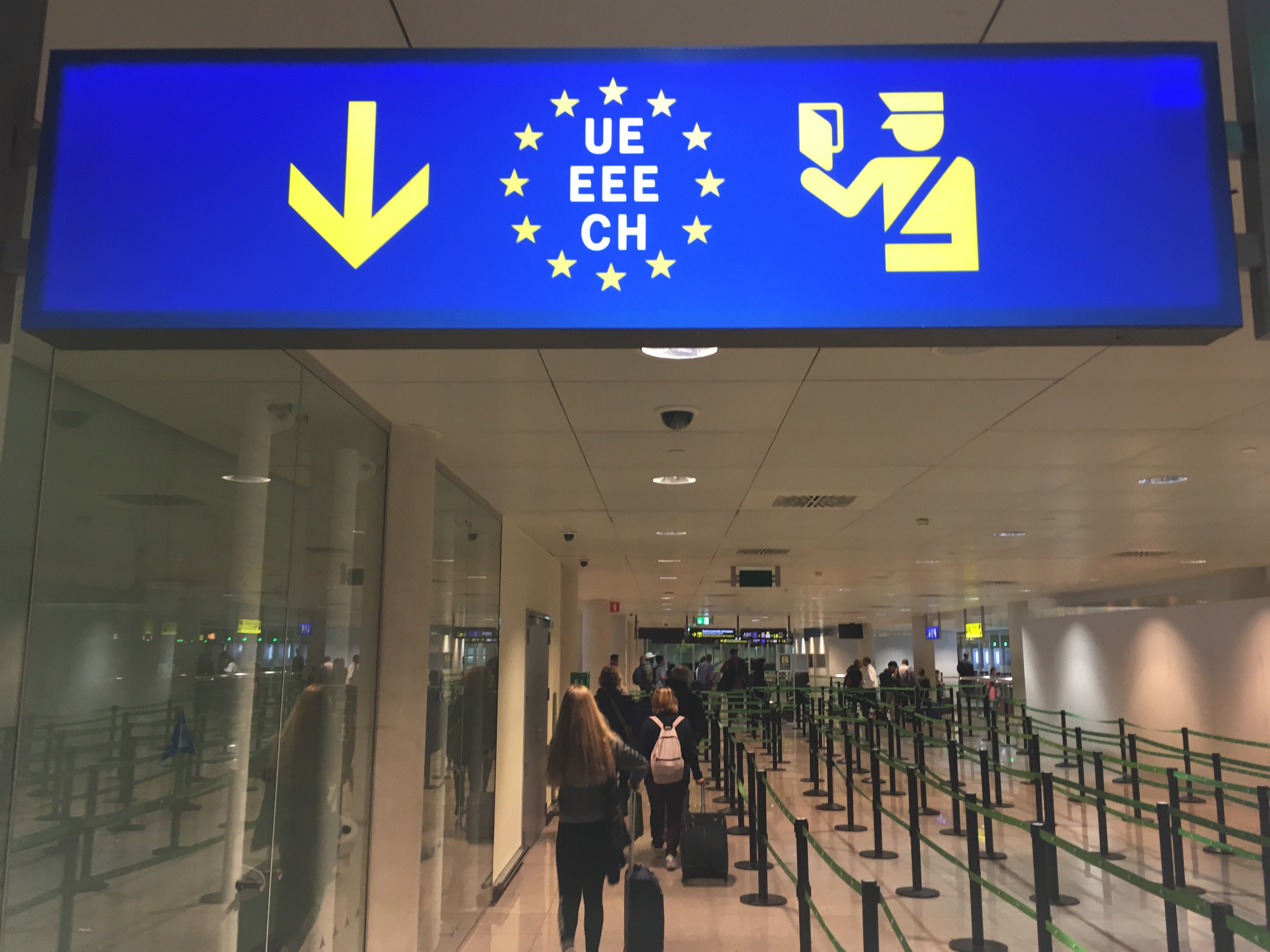 Line up: From 1 January 2021, British visitors to the European Union will not be able to use the fast-track passport queues