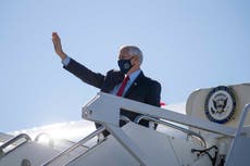 Pence refuses to break with Trump as he campaigns in Georgia