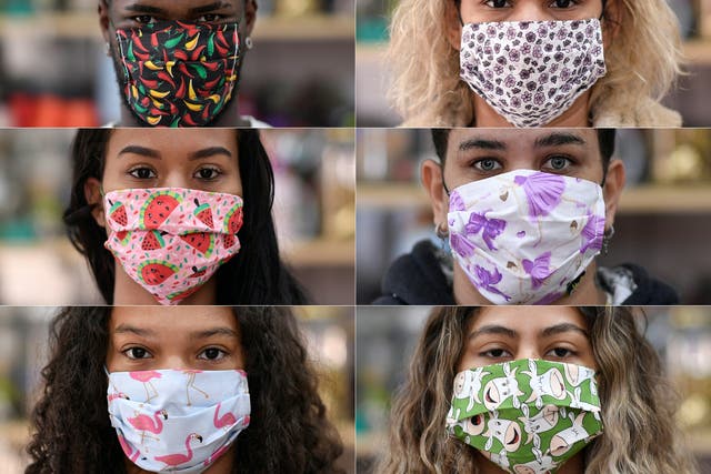 People wearing protective masks 
