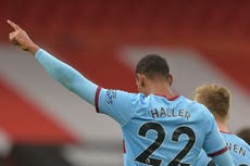 Haller goal sees West Ham condemn bottom Sheff United to another loss