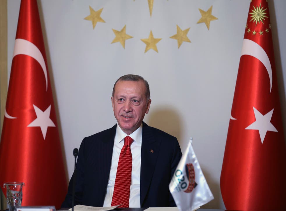 <p>El presidente turco Recep Tayyip Erdogan en Estambul el 21 de noviembre del 2020. </p>