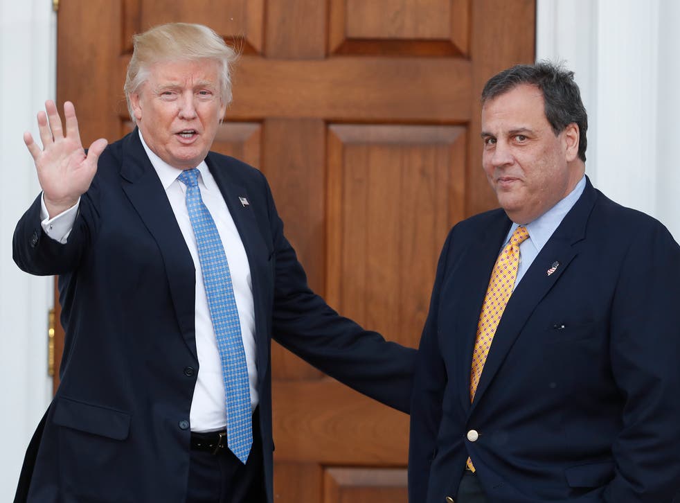 <p>&nbsp;President-elect Donald Trump, left, waves to the media as New Jersey Gov. Chris Christie arrives at the Trump National Golf Club, Bedminster.&nbsp;</p>