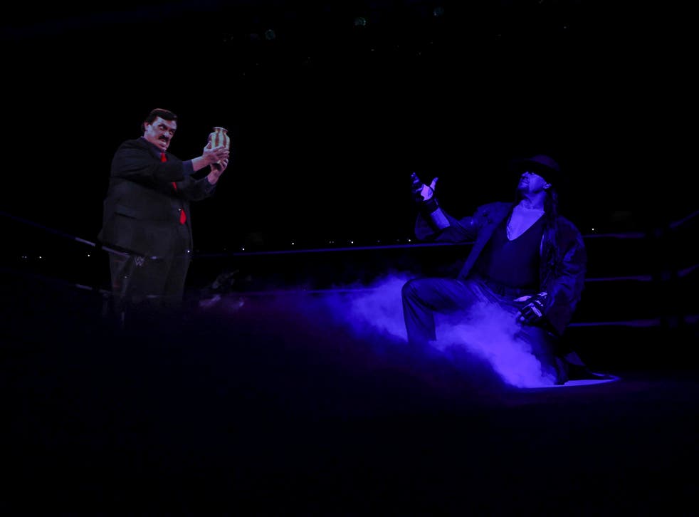 <p>A hologram of the late Paul Bearer was seen in the ring</p>