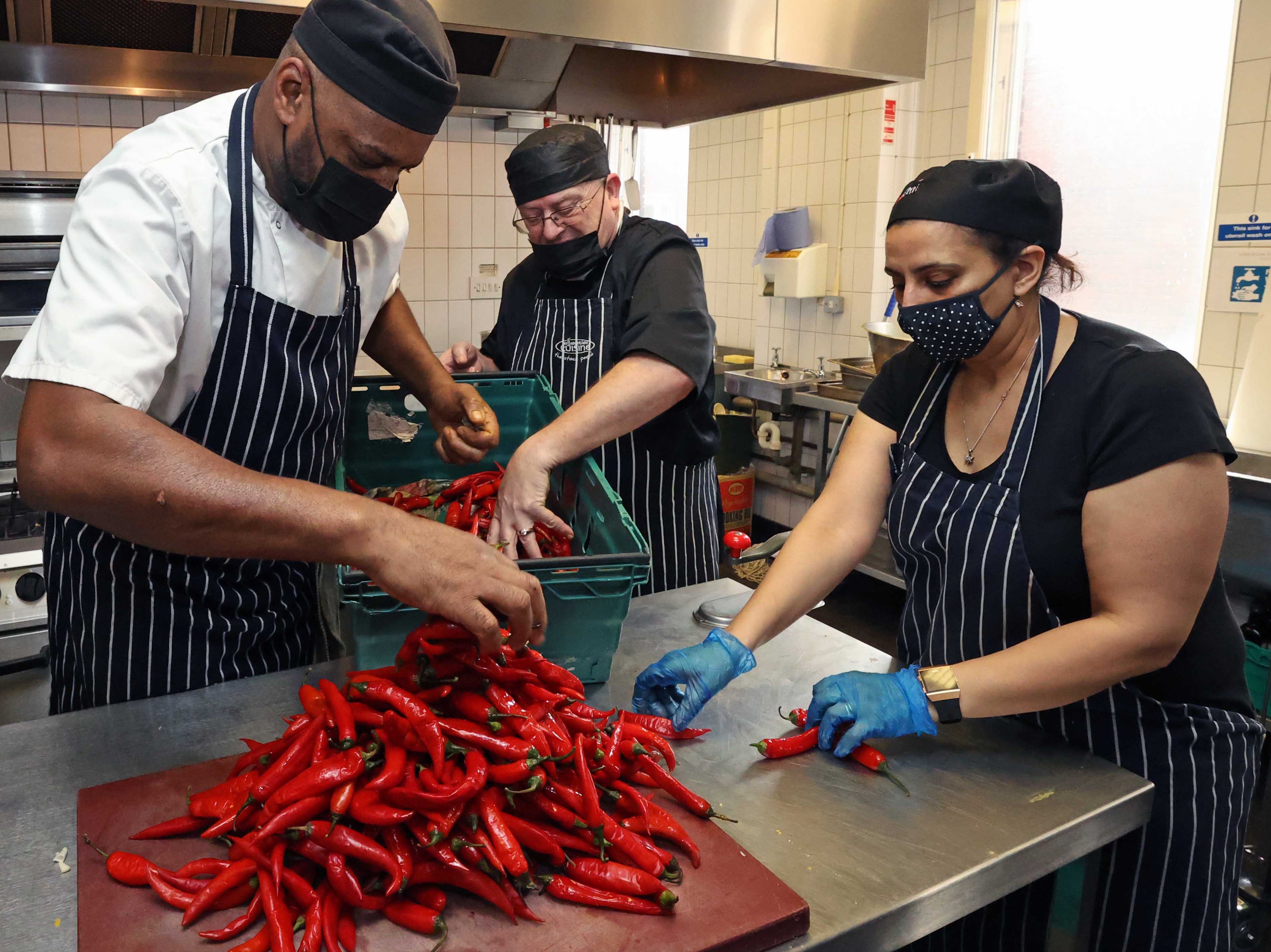 The team at Scottish House, London, where meals for our Help the Hungry campaign are currently prepared