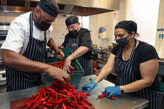 The team at Scottish House, London, where meals for our Help the Hungry campaign are currently prepared