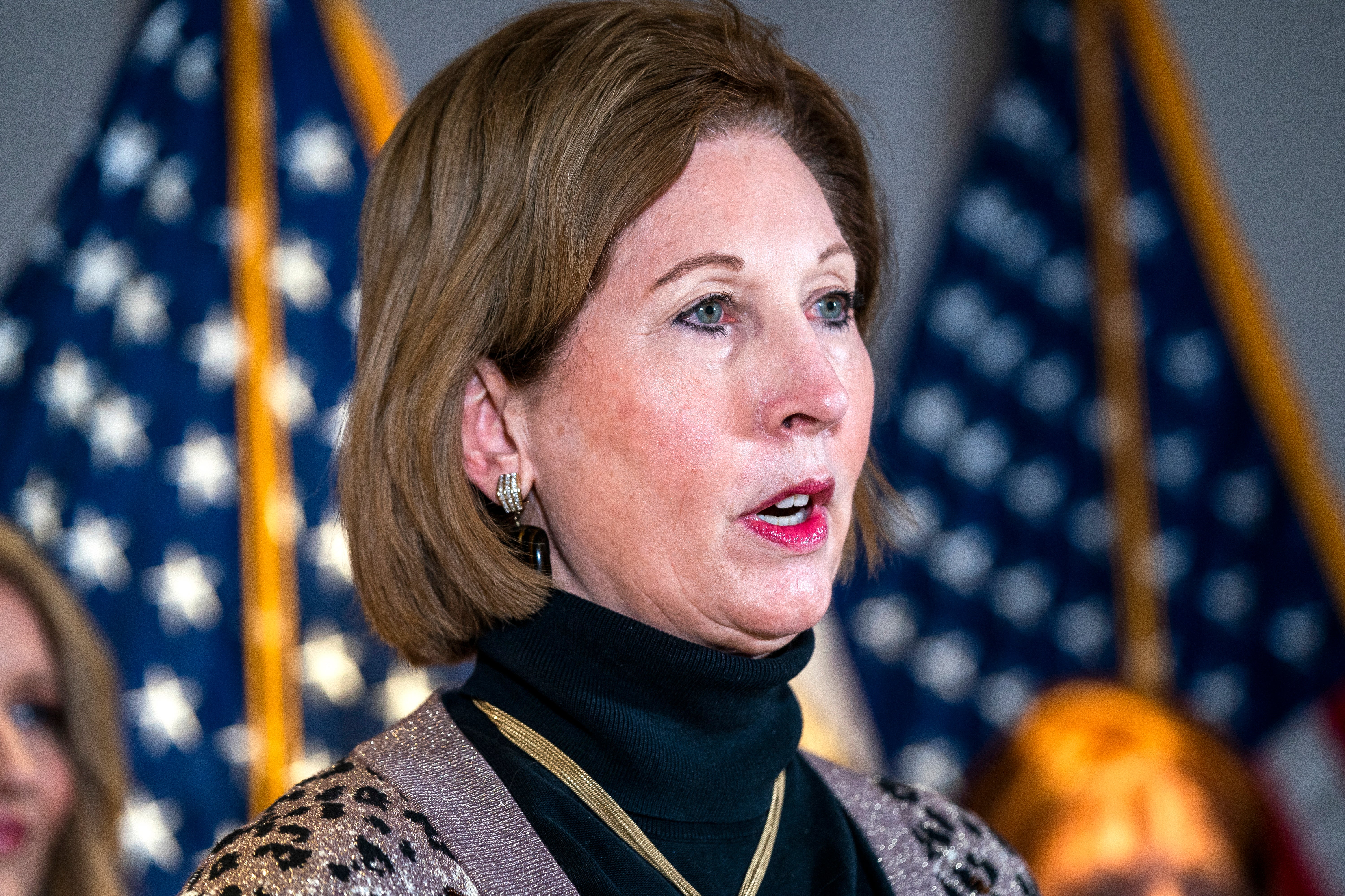 Attorney Sidney Powell, who is helping with the Trump campaign’s legal attacks on the election result