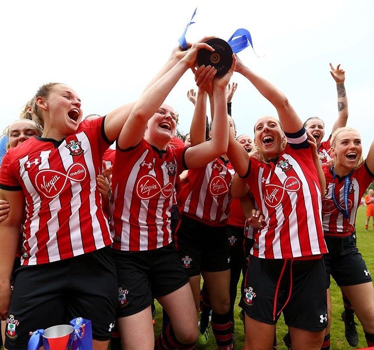 Southampton FC Women celebrate a victory