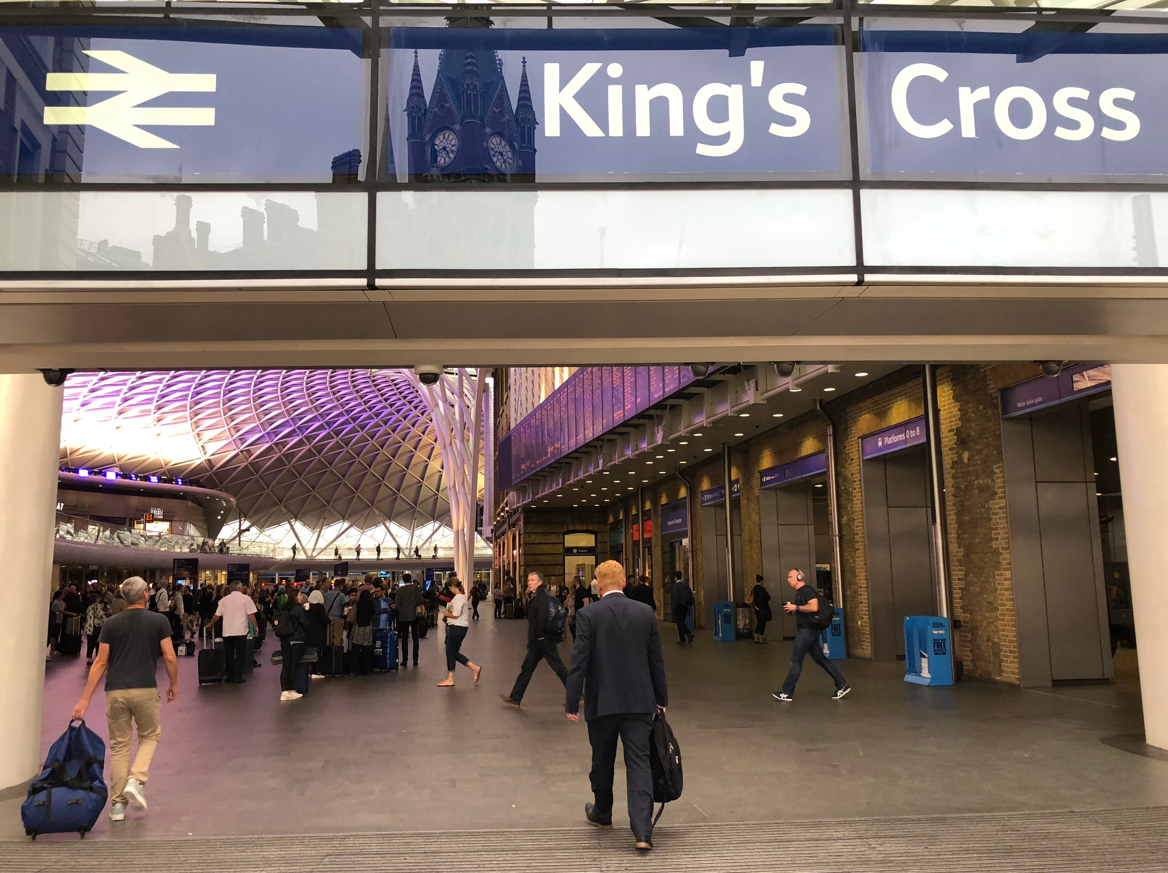 Close down: King’s Cross, one of the busiest stations in Britain, will have no trains from the evening of Christmas Eve to the morning of New Year’s Eve