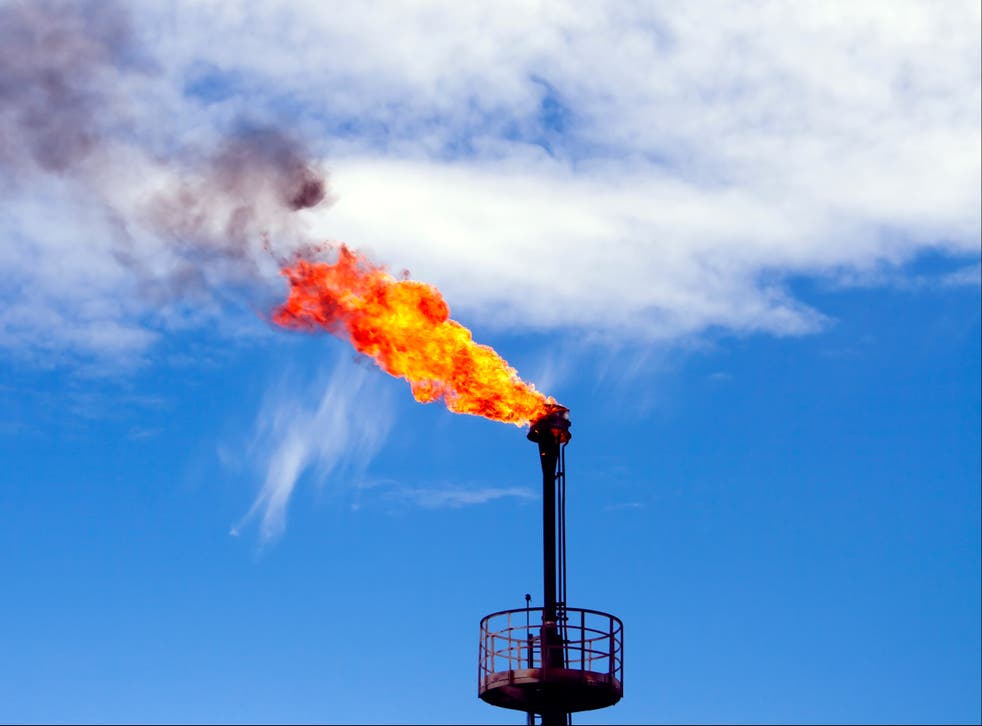 Oil reservoirs can contain large amounts of methane which is often flared off during drilling