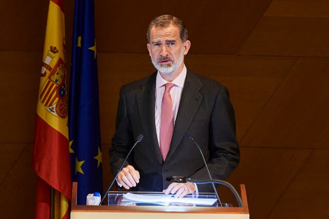 <p>Spain’s King Felipe VI came in contact with a person who later tested positive for coronavirus</p>