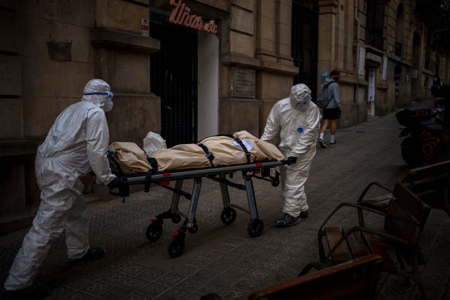 Virus Outbreak Spain's Body Collectors
